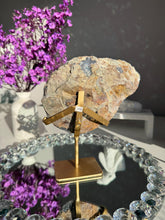 Load image into Gallery viewer, Amethyst geode with agate banding healing crystals 3054