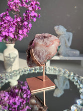 Load image into Gallery viewer, Druzy pink amethyst heart with Amethyst and jasper 3079