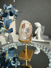 Load image into Gallery viewer, White Sugar Quartz Geode with Stand, Healing Crystal Decor 3054