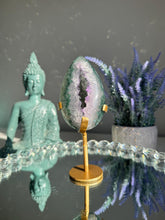 Load image into Gallery viewer, Green Amethyst Egg, Uruguay Crystal with Stand 3092