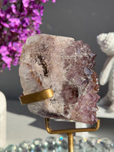 Load image into Gallery viewer, Rare sprinkled pink druzy and amethyst cluster 3090