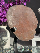 Load image into Gallery viewer, Pink Druzy rainbow amethyst heart healing crystals 2977