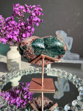 Load image into Gallery viewer, Druzy pink amethyst heart with Amethyst and jasper 3079