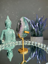 Load image into Gallery viewer, Green Amethyst Egg, Uruguay Crystal with Stand 3092
