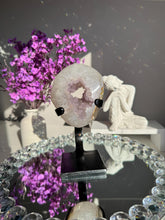 Load image into Gallery viewer, Amethyst geode on stand healing crystals 3109