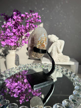 Load image into Gallery viewer, Amethyst geode on stand healing crystals 3109