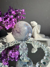Load image into Gallery viewer, XL Peachy sugar Amethyst sphere geode sphere 3124