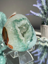 Load image into Gallery viewer, Green Rainbow amethyst geode 3119