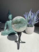 Load image into Gallery viewer, RARE druzy green amethyst sphere 3146