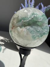 Load image into Gallery viewer, RARE druzy green amethyst sphere 3146