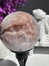 Load image into Gallery viewer, Druzy pink rainbow amethyst sphere 3147