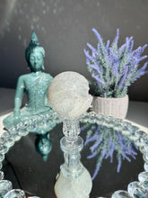 Load image into Gallery viewer, Druzy quartz sphere with amethyst 3152