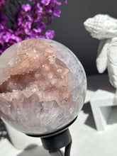 Load image into Gallery viewer, Druzy pink rainbow amethyst sphere 3147