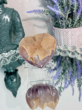 Load image into Gallery viewer, Rainbow amethyst heart 3169