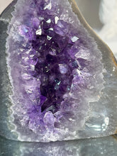 Load image into Gallery viewer, Unique Amethyst Crystal Freeform Druzy Amethyst Agate Crystal Amethyst Geode Flame Healing Energy Crystal for Home Decor Crystal 3178