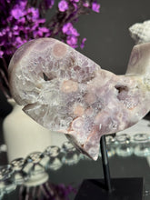 Load image into Gallery viewer, Rare Pink amethyst whale with amethyst 3198