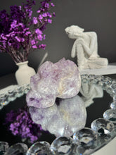Load image into Gallery viewer, Rare Pink amethyst skull with amethyst 3196