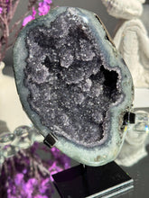 Load image into Gallery viewer, Druzy Amethyst geode with jasper healing crystals 3202