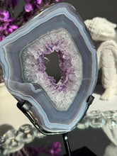 Load image into Gallery viewer, Druzy Amethyst portal with agate healing crystals 3203