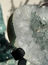Load image into Gallery viewer, Green druzy chlorite heart 3207