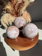 Load image into Gallery viewer, Pink Flower Agate Spheres
