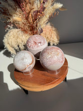 Load image into Gallery viewer, Pink Flower Agate Spheres
