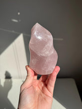 Load image into Gallery viewer, Star Rose Quartz Sphere, Flame, and Palm Stone