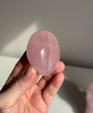 Load image into Gallery viewer, Star Rose Quartz Sphere, Flame, and Palm Stone