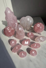 Load image into Gallery viewer, Star Rose Quartz Sphere, Flame, and Palm Stone
