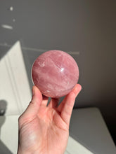 Load image into Gallery viewer, Star Rose Quartz Sphere, Flame, and Palm Stone