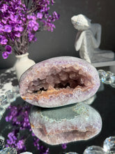 Load image into Gallery viewer, Purple and Orange Sugar Amethyst Geode 3272