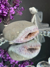 Load image into Gallery viewer, Purple and Orange Sugar Amethyst Geode 3272