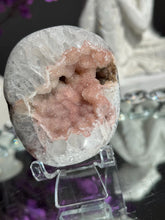 Load image into Gallery viewer, pink Rainbow sugar amethyst geode 3289