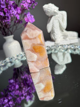 Load image into Gallery viewer, Orange Pink amethyst tower 3309