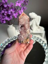 Load image into Gallery viewer, Pink amethyst tower with amethyst 3310