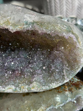 Load image into Gallery viewer, Amethyst Geode with green banding 3283