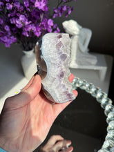 Load image into Gallery viewer, amethyst geode with calcite 3287