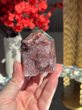 Load image into Gallery viewer, Natural Pink Amethyst Tower, Druzy Crystal Decor, Brazilian Quartz Healing Stone 3311