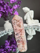 Load image into Gallery viewer, Druzy Pink amethyst tower 3309