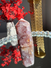 Load image into Gallery viewer, Natural Pink Amethyst Tower, Druzy Crystal Decor, Brazilian Quartz Healing Stone 3309