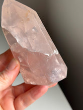 Load image into Gallery viewer, REPAIRED Brazilian Rose Quartz Tower Stone for Love Heart Chakra and Spiritual Healing 3335