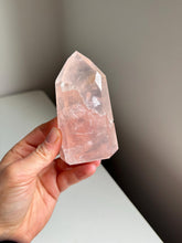 Load image into Gallery viewer, REPAIRED Brazilian Rose Quartz Tower Stone for Love Heart Chakra and Spiritual Healing 3335