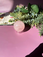 Load image into Gallery viewer, Rose Quartz Sphere with Asterism Stone for Love Heart Chakra and Spiritual Healing 3325 D