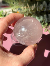 Load image into Gallery viewer, Rose Quartz Sphere with Asterism Stone for Love Heart Chakra and Spiritual Healing 3327 C