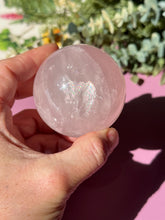 Load image into Gallery viewer, Rose Quartz Sphere with Asterism Stone for Love Heart Chakra and Spiritual Healing 3326 B
