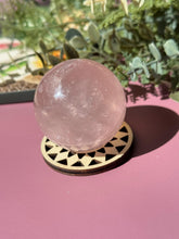 Load image into Gallery viewer, Rose Quartz Sphere with Asterism Stone for Love Heart Chakra and Spiritual Healing 3328 A