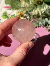 Load image into Gallery viewer, Rose Quartz Sphere with Asterism Stone for Love Heart Chakra and Spiritual Healing 3328 B