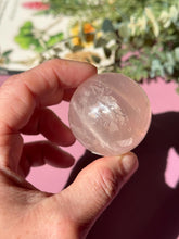 Load image into Gallery viewer, Rose Quartz Sphere with Asterism Stone for Love Heart Chakra and Spiritual Healing 3328 B