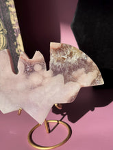 Load image into Gallery viewer, Druzy Pink Amethyst Bat Crystal Pink Amethyst Geode Tower High Quality Crystal for Healing Energy Balance and Home Decor 3218
