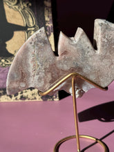 Load image into Gallery viewer, Druzy Pink Amethyst Bat Crystal Pink Amethyst Geode Tower High Quality Crystal for Healing Energy Balance and Home Decor 3218